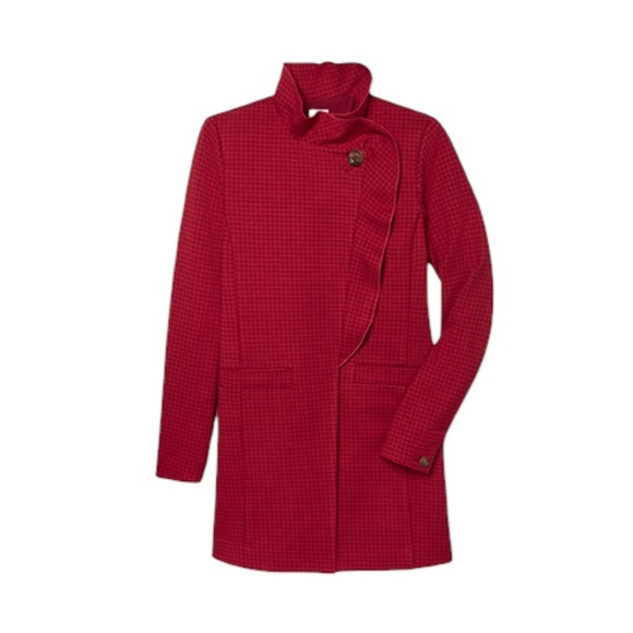 Cabi Celebration Houndstooth Print  in red Trench Jacket - Picture 2 of 5